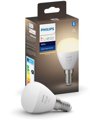 [149645] HUE White Luster - 5,7W E14 kronepære, BT