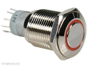 [149765] Trykafbryder/omskifter 16mm. med orange ringlys