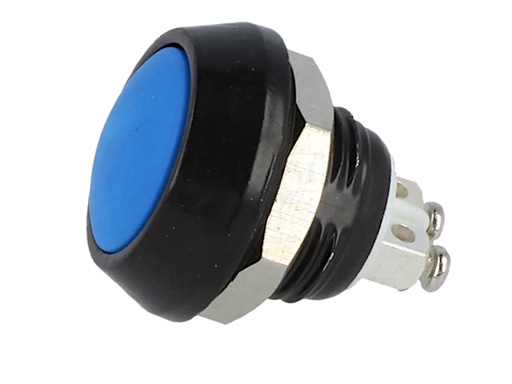 [150168] Miniature Momentary Switch OFF-(ON) 2A/36V IP65 Blå