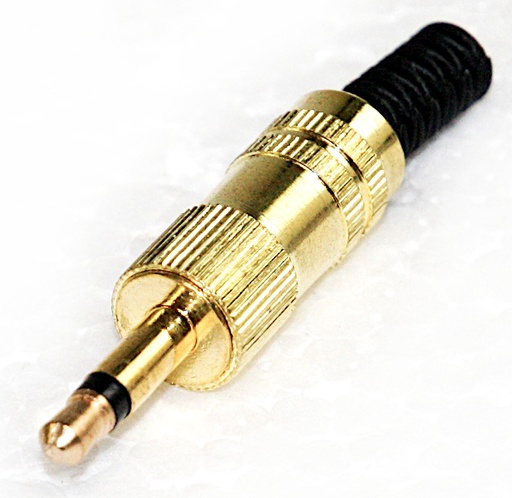 [150381] 3.5 Mono han Metal Gold (max =4mm kabel)