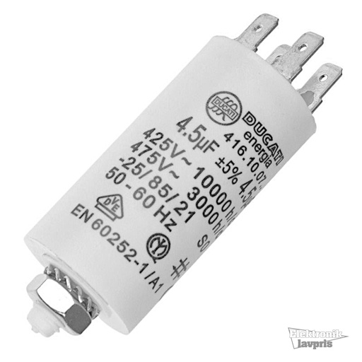 [150419] Motorstart kondensator 4,5uF, 425V 28x55mm