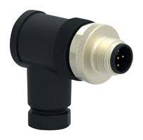 [150532] M12 Male Angled Cable Connector 8-Pole Screw
