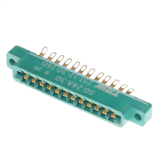 [150540] Kantkonnector 2x12-pol RM3,96 Lodde-øsken
