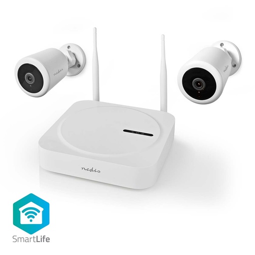 [150571] SmartLife trådløst kamerasystem | 2x Kamera | Full HD 1080p | IP65 | Nattesyn | Hvid