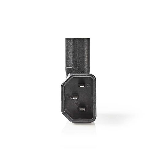 [150637] Adapter Plug | IEC-320-C13-C14 | Højrevinklet | Sort