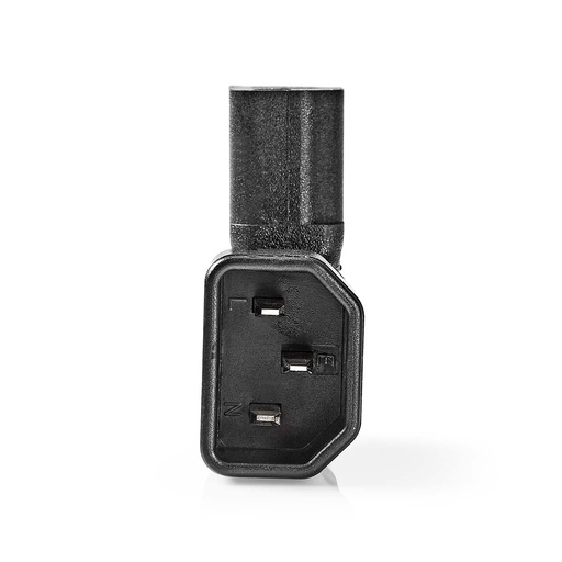 [150639] Adapter Plug | IEC-320-C13-C14 | Venstrevinklet | Sort