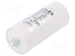 [150667] Motorkondensator 100uF 400/500 VAC =55x119