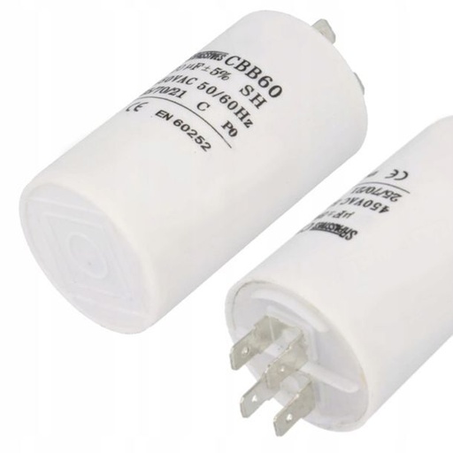 [150834] Motorstart kondensator 8uF 450VAC =35x60mm.
