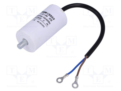 [150836] Motorstart kondensator 8uF 450VAC =35x65mm.