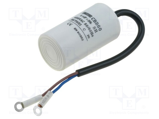 [150837] Motorstart kondensator 8uF 450VAC =35x60mm.