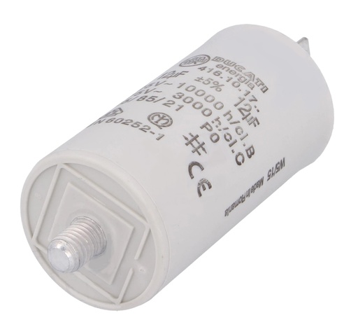 [150857] Motorstart kondensator 12 uF 450V =36x70mm.