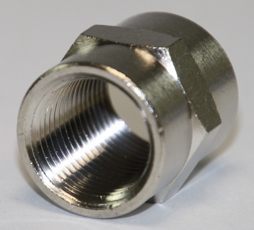 [150921] 1/2" kobling, nikkelbelagt messing