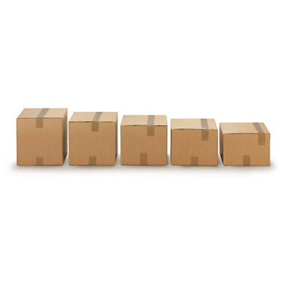 [151034] PapKasse, Variabel Højde 20x20x12,5-22,5cm 20 stk
