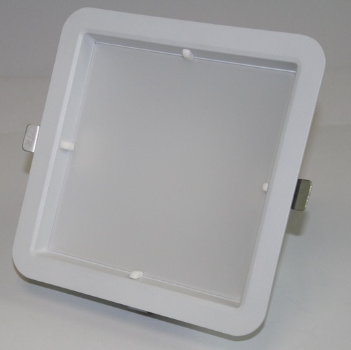[151273] LED Downlight indbygningsspot, Firkantet 187x187mm, 16W. varm hvid