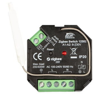[151748] Zigbee 3.0 Box Relæ 200W LED/400W Ohmsk (Philips HUE Kompatibel)