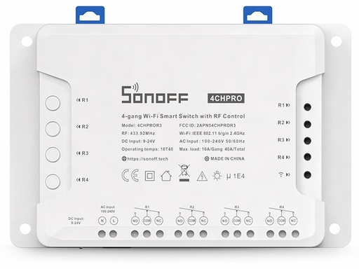 [151779] Sonoff: Pro-R3 - WIFI Smart Switch, 4 kanaler (4x10A)