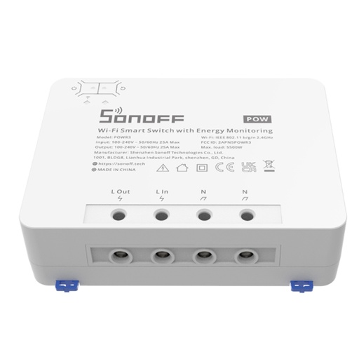 [151784] Sonoff: WIFI Smart Switch m. strømmåler, 25A