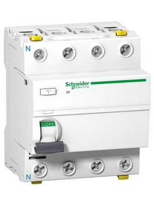 [151859] Acti9 HPFI-afbryder iID, 4P 63A 30mA, kl.A, dobbelt terminal