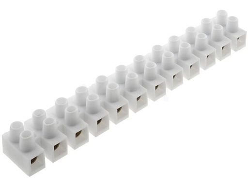 [152503] Klemrække 12-pol, 16mm², Hvid