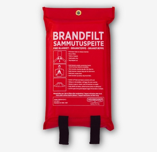 [152514] Housegard brandtæppe, 120x180cm, rød