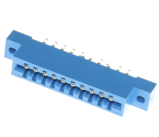 [152546] Kantkonnector 1x10pol RM3.96 lodde-øsken