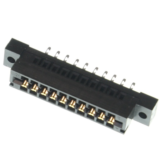 [152590] Kantconnector 1x10pol RM3.96 lodde-øsken