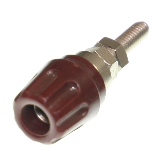 [152628] Terminal Post(Chassis) 4mm. Rødbrun 16A