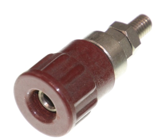 [152629] Terminal Post(Chassis) 4mm. Rødbrun 30A