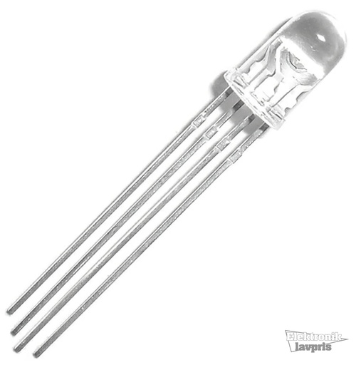 [152811] 5mm LED - Trefarve RGB, Programerbar