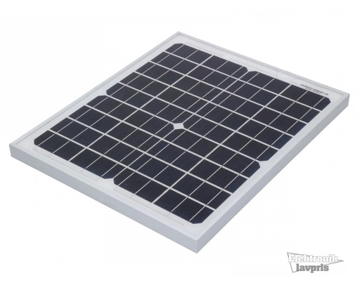 [153320] Solcelle Panel 20W, 12V, Mono højeffektiv, sort