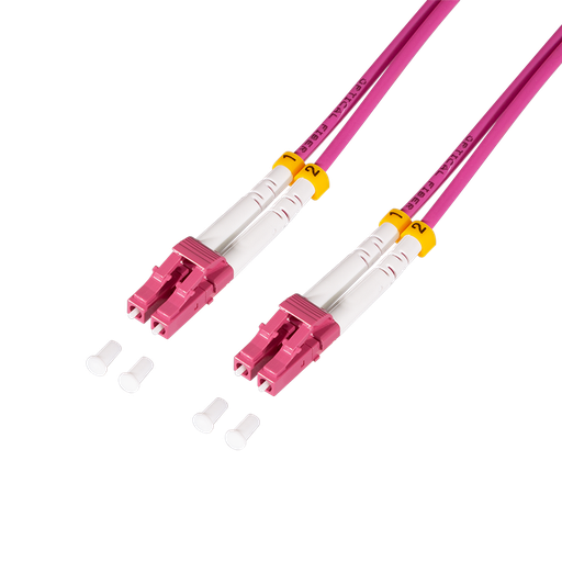 [153615] Steel armored fiber patch cord OM4, Duplex LC/UPC - LC/UPC,  1.0 m