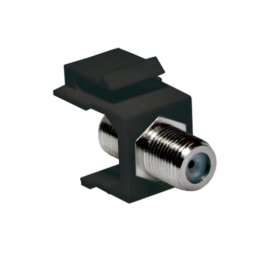 [153675] TV/SAT keystone coupler, F-Type/F to F-Type/F, 75 Ohm, black