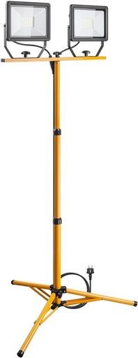 [153706] LED konstruktions spotlight 6500K med teleskopisk stativ, 2x 50 W