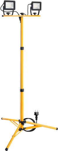[153707] LED konstruktions spotlight 4000K med teleskopisk stativ, 2x 20 W