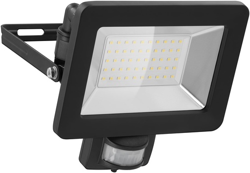 [153745] LED udendørs projektør,4000K,50 W, med bevægelsesdetektor Sort