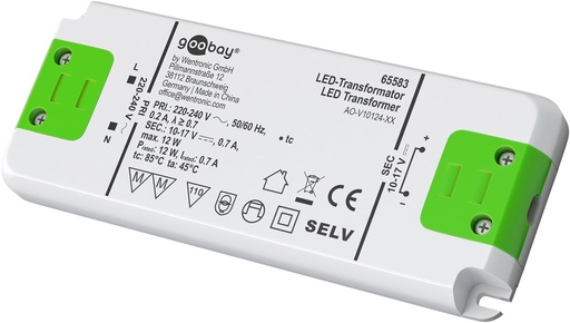 [153754] LED-konstantstrøms-driver 700 mA/12 W 10-17 V