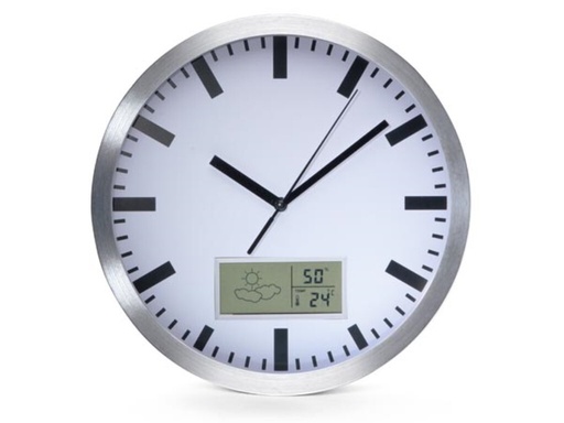 [153900] Analog vgur, LCD display, Termo- og hygrometer, 25cm
