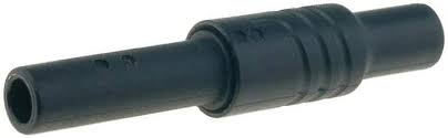 [153915] Bananbøsning Safety 4mm., hun, sort