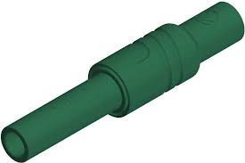 [153917] Bananbøsning Safety 4mm., hun, blå