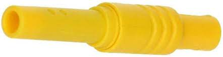[153918] Bananbøsning Safety 4mm., hun, gul