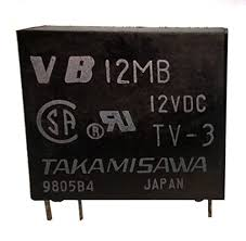[154091] 2 x slutte relæ 12VDC 5A 200R, PCB