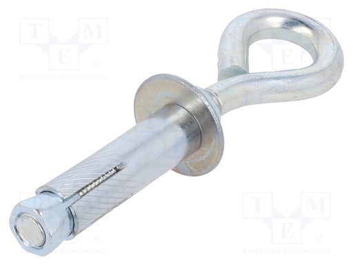 [154290] Hook; ring,with a anchor; steel; zinc; Thread len: 60mm