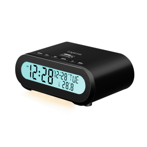 [154304] Radio vækkeur, temperatur, luftfugtighed, sleep timer, sort