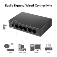 [154311] 5-Port 10/100/1000 desktop switch, metalhus