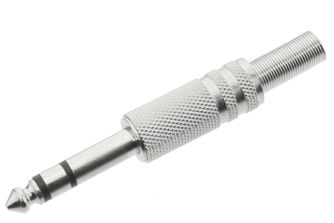 [29877] Jack 6,3 stereo han metal Sølv