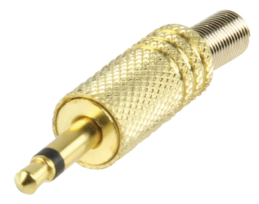 [29920] 3.5 Mono han Metal Gold (max Ø4,2mm kabel)