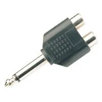[30005] 6,3mm. Mono Han - 2 X Phono (RCA) Hun Adapter