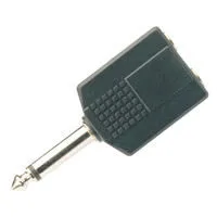 [30006] 6,3mm. Mono Han - 2 x 6,3mm. Mono Hun Adapter