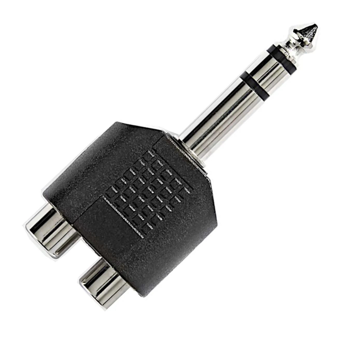 [30016] 6,3mm. Stereo Han - 2 x Phono (RCA) Hun Adapter