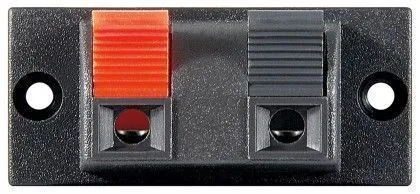 [30445] Højttalerterminal, 2-pol, 21,5 x 52mm.